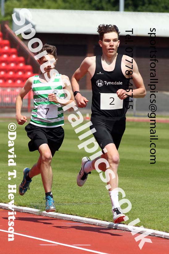 1500 metres, 2021 Northumberland, Durham and Cleveland Schools. Photo: David T. Hewitson/Sports for All Pics